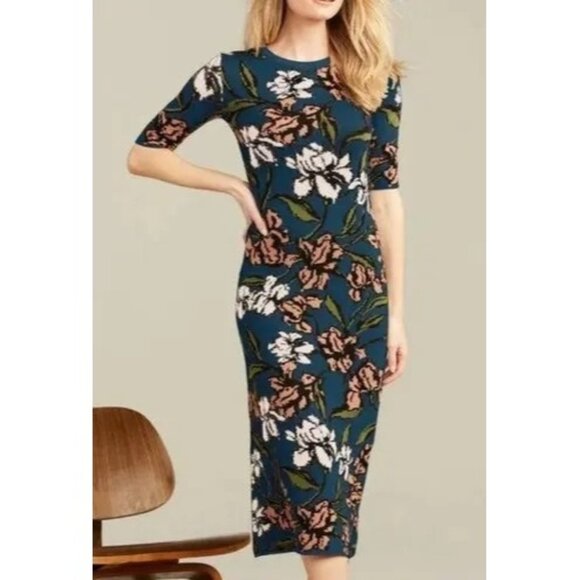 Roller Rabbit Primrose Sweater Dress XL Floral Print - Picture 1 of 5